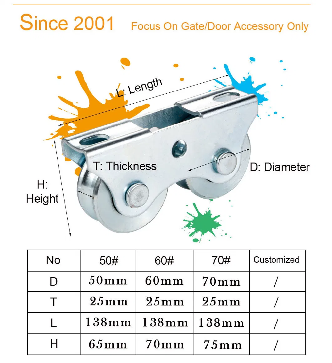 Universal Durable Sliding Gate Entry Caster Roller Wheel Pully