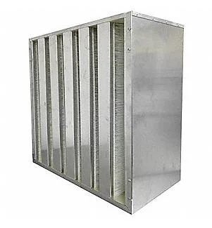 H14 Plastic or Aluminum Frame Fiberglass Material High Efficiency and Medium Efficiency Box Type V Bank Air Filter