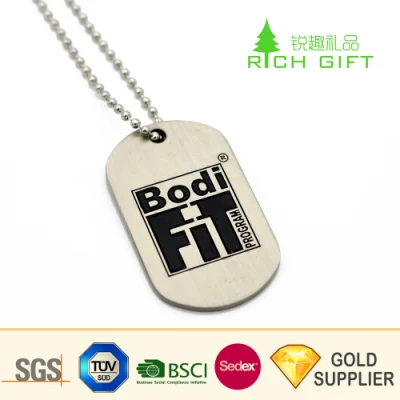 Wholesale China Custom Made Metal Die Casting Colorful Printing Eagle Logo Military Dog Tags