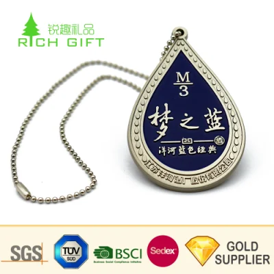 Wholesale China Custom Made Metal Die Casting Colorful Printing Eagle Logo Military Dog Tags