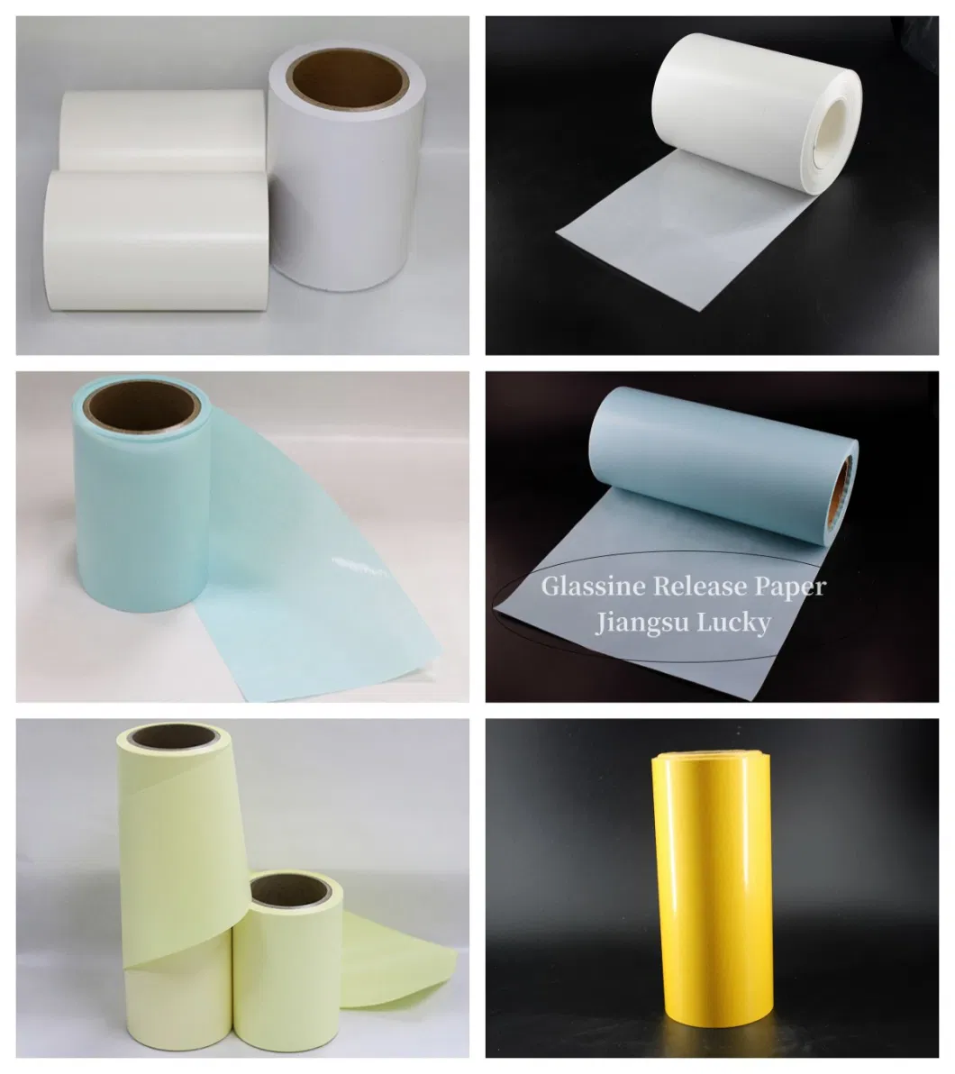 Acrylic Glue Top Coated Thermal Paper Double Sided White Glassine Paper