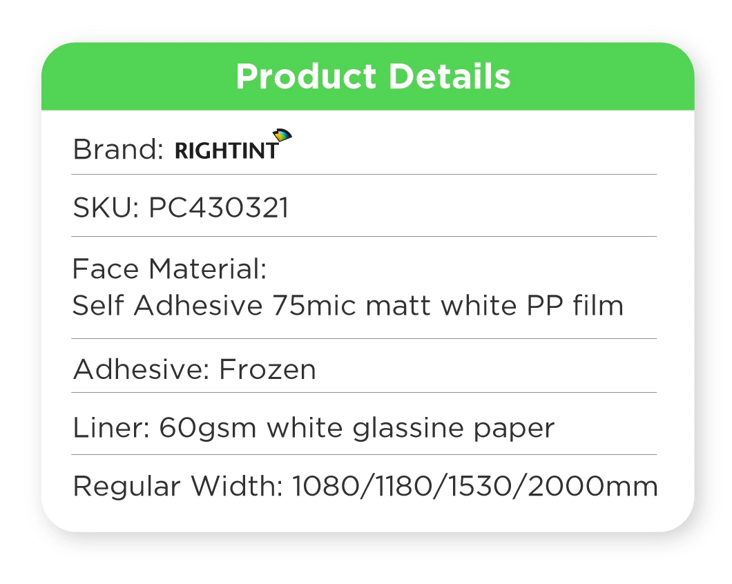 Customized merchandise Rightint Carton OEM Shanghai materials Self Adhesive Supplies sticker blank label