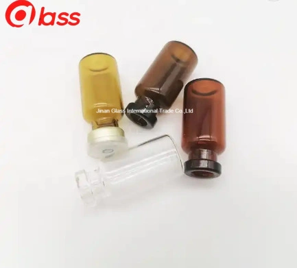 Tubular Glass Vial with Tear off Plastic Cap /PP Plastic Tamper Proof Cap