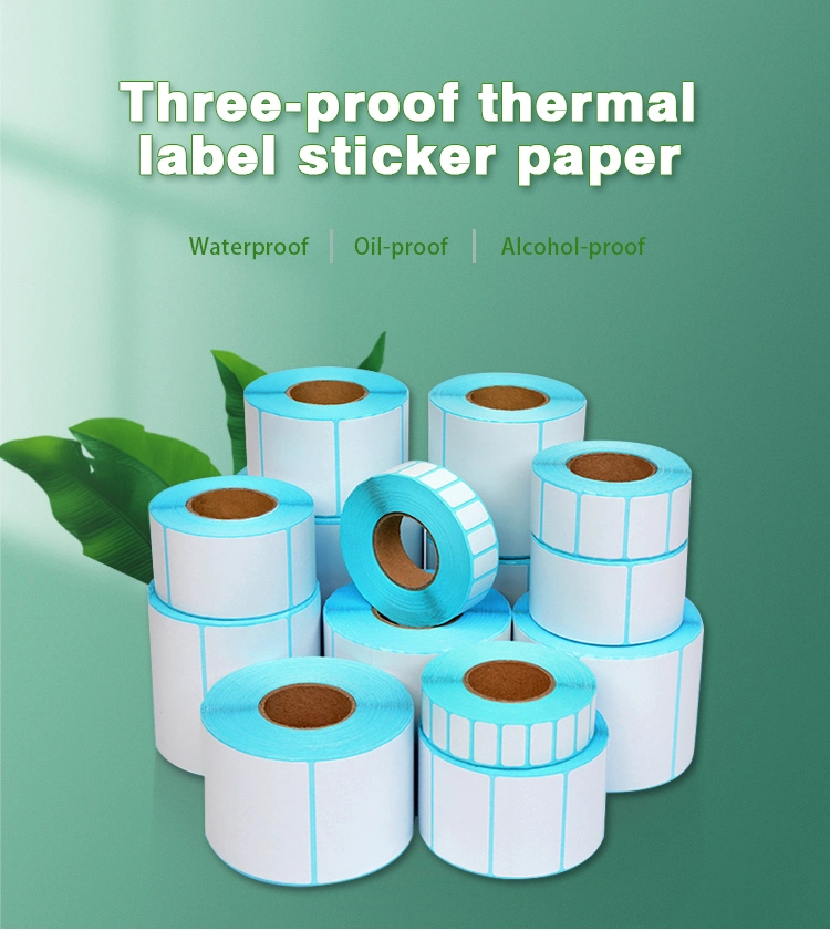 Shipping Label Paper Customized Factory Direct Sales Waterproof Adhesive 100X150 4X6 Thermal Label Roll