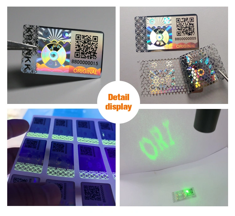 Fama Certificate Variable Code Sticker Holographic Variable Data Qr Code Custom Sticker Bottle Anti-Counterfeit Label