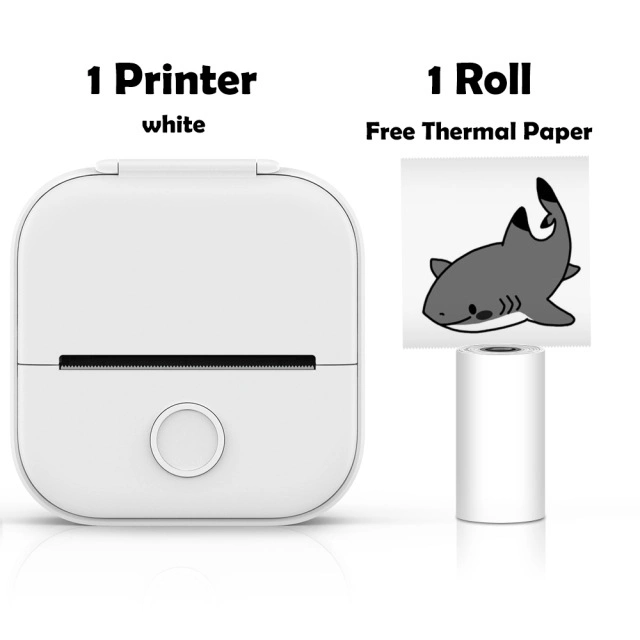 Mini Printer Kids Study Photo Mobile Phone Handheld Card Sticker Label Mini Portable Thermal Printer