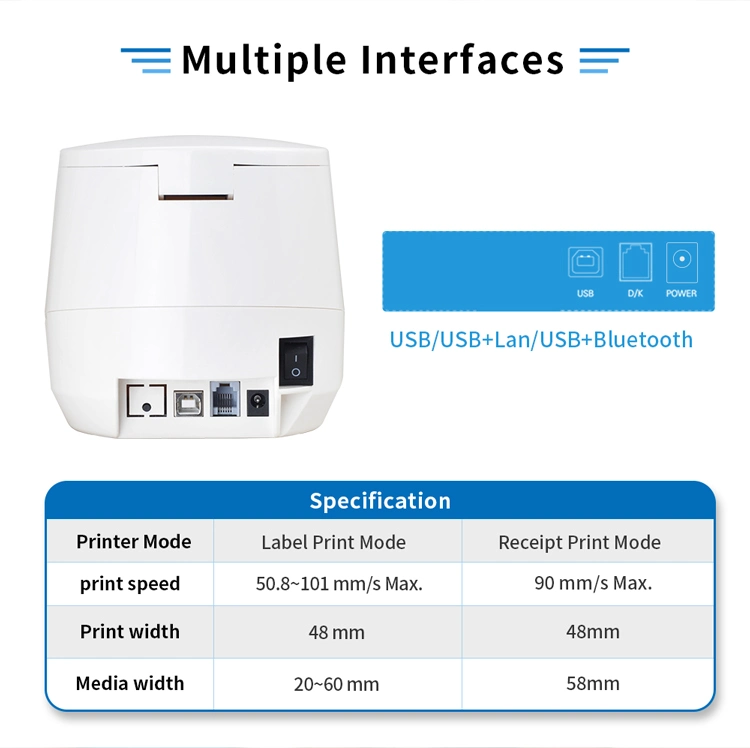 Xprinter OEM 2inch Thermal Label Printer Bluetooth XP-237B Mobile Label Printer