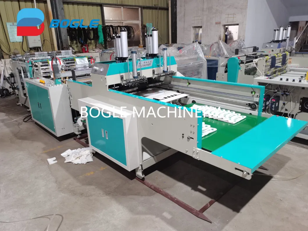 Full Automatic High Speed Double Lanes Heat Cutting Sotre Grocery Shop Food Fruit Packaging Polythene HDPE LDPE Nylon Degradable Pbat PLA Poly Plastic Bag Maker