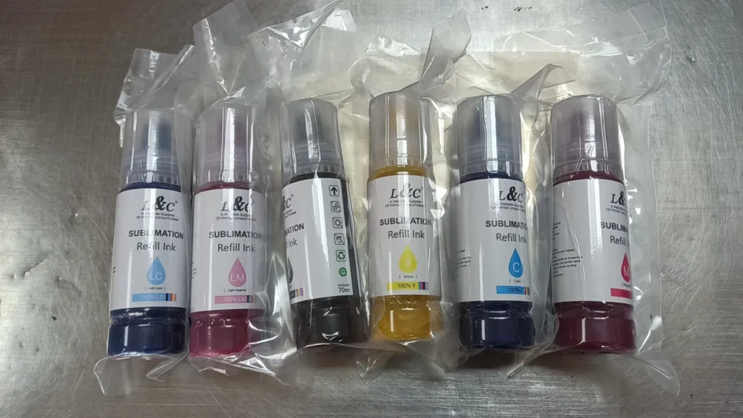 Premium Free Customization Digital Heat Tranfer Textile Water Based Pigment Refill Sublimation Ink for Epson Inkjet Printer XP600 I3200 1390 Dx5 Dx7