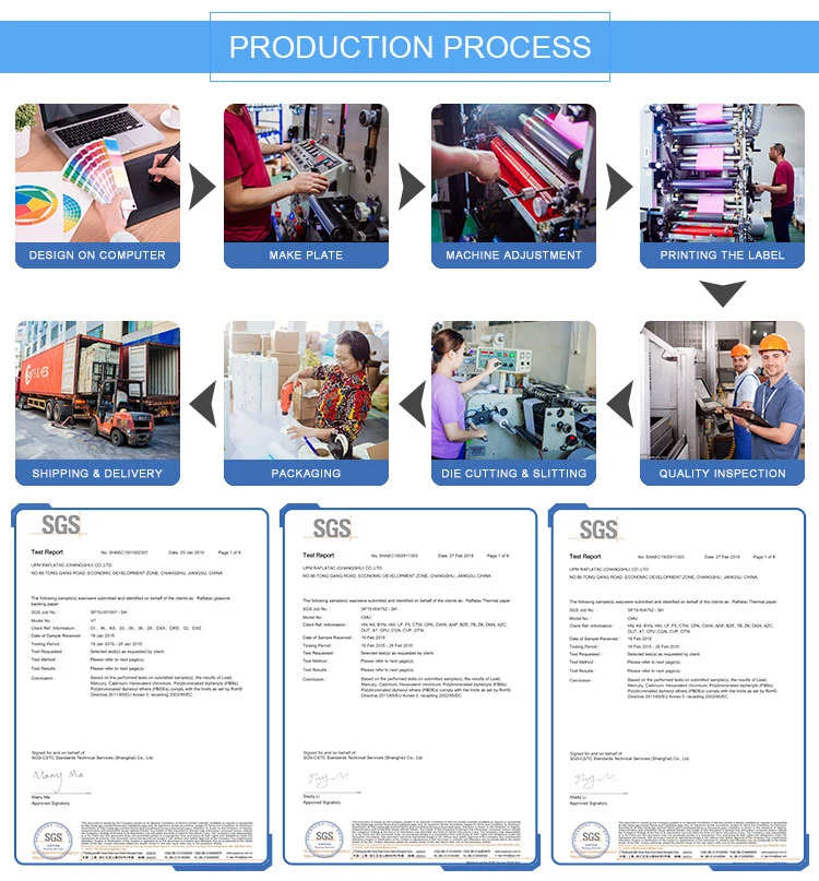 Thermal Printer Labels Stickers Self Adhesive Rolls Paper for Price Tags with Barcode Sticker Packaging Label Supply Southeast Asia Blank Label 100X100mm100X150