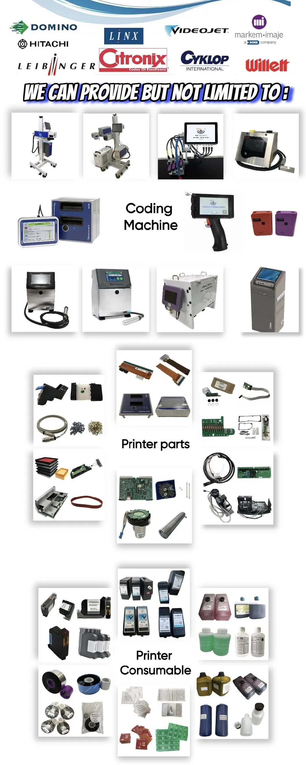 Original Videojet Thermal Transfer Over Printer 6530 6330 53mm/106mm Coding for Labels, Flexible Packaging