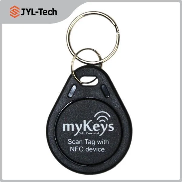 Free Sample 13.56MHz NFC Chip ABS Custom Colorful RFID 125kHz Tk4100 NFC F08 Access Control Keyfob Chain Tag