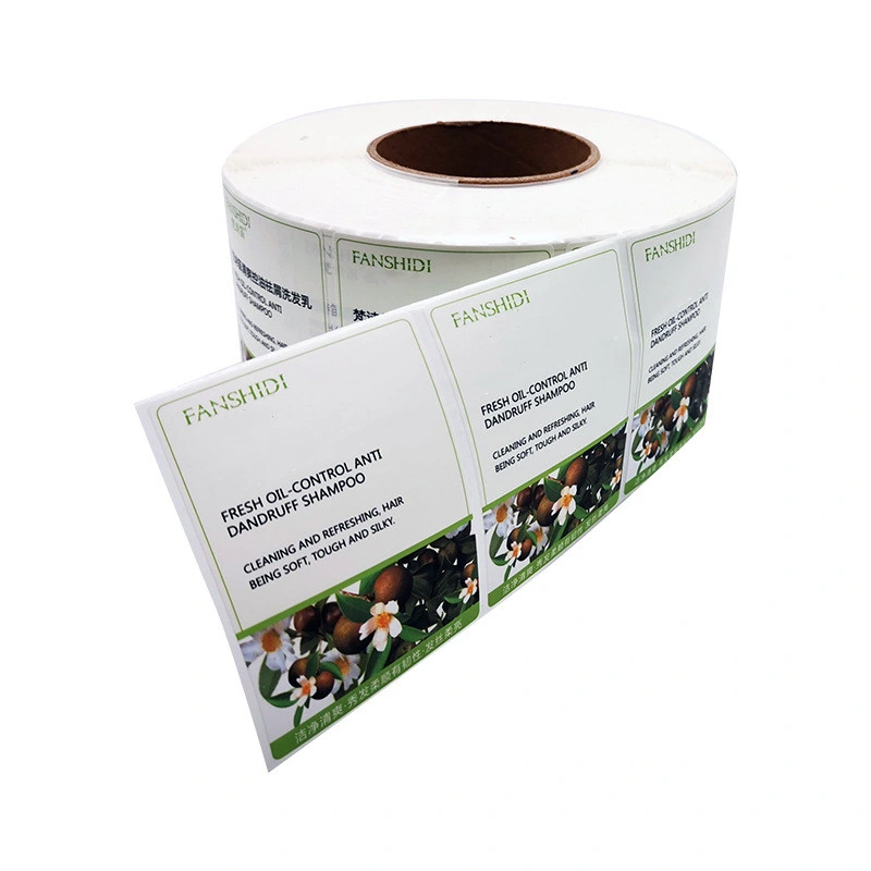 Customized Logo Cosmetic Tube Sticker Label in Roll
