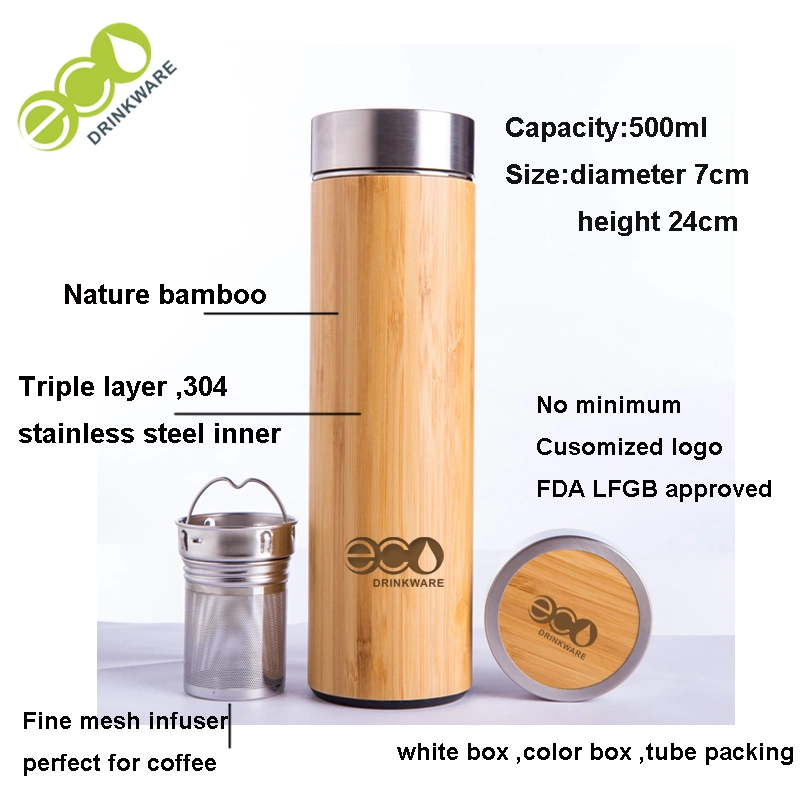 Health Care China Factory Wine Tumbler Bamboo Cup with Good Service