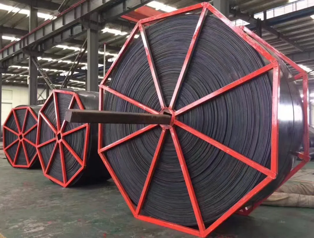Heat Resistant Steel Cord Ep EPDM Rubber Conveyor Belt with Tear Proof Layer Wire Mesh for Clinker