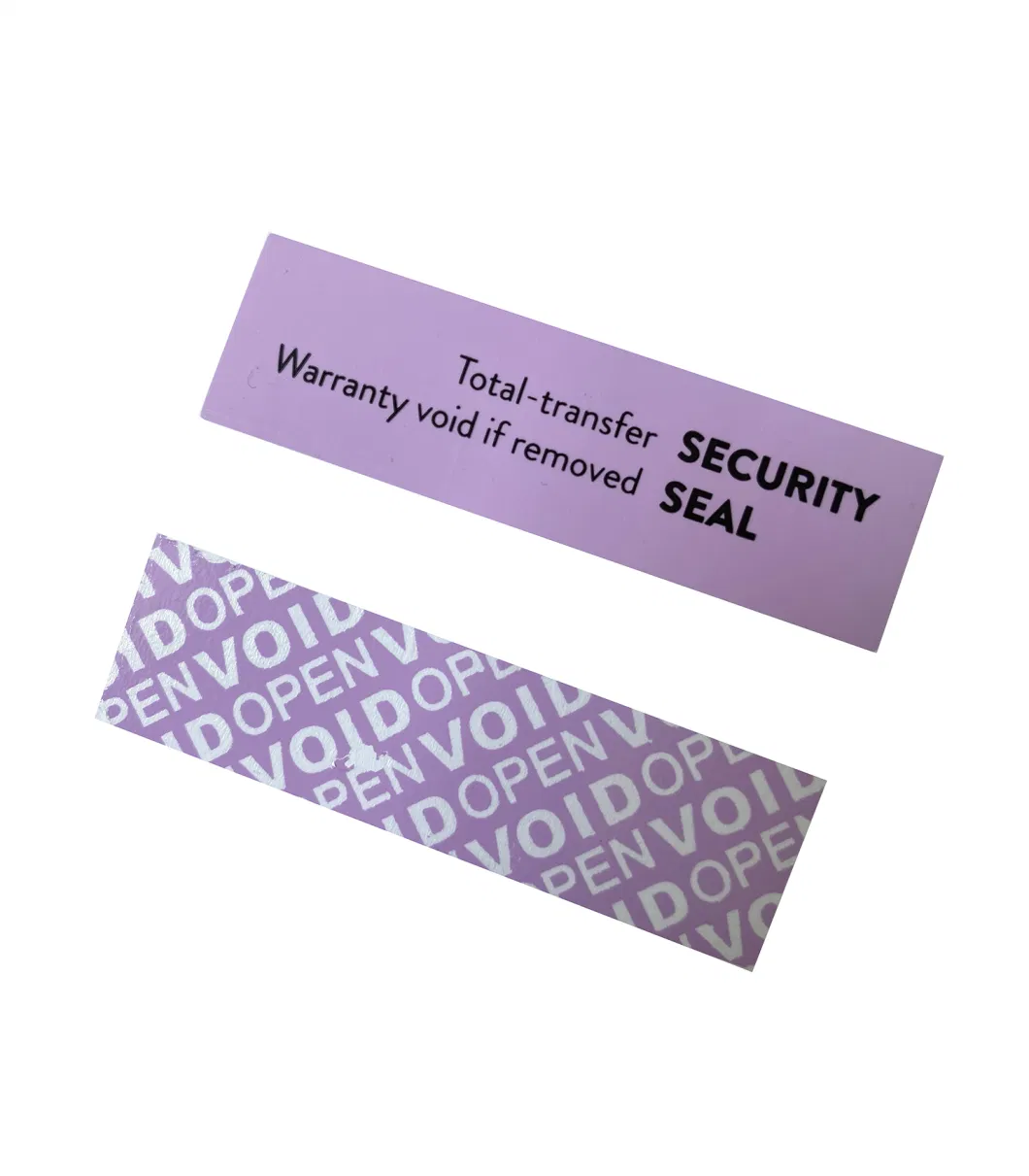Security Void Tamper Proof Sticker Label Stick on Box for Customs and Cosmetics and Air From Manufacturer