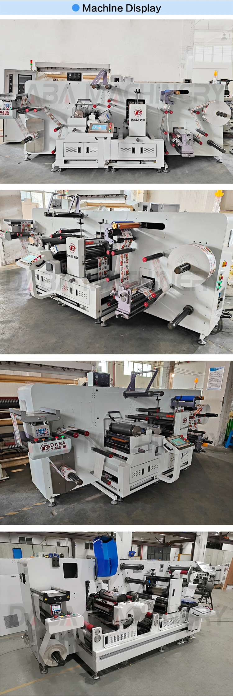 Hot Stamping Slitting Rewinder Paper Label Printing Cutting Finishing Machine