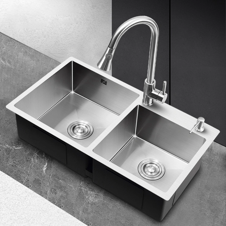 2023 Scratch Proof Black Nano Multifunctional Handmade Stainless Steel Kitchenware Kitchen Sink