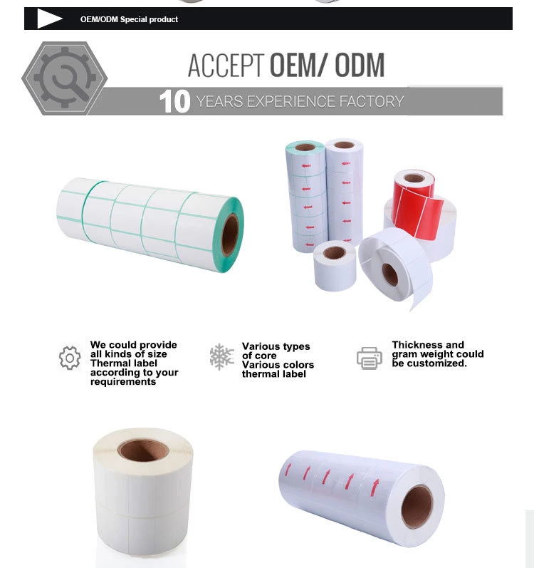 70/80GSM Glassine Adhesive Thermal Label