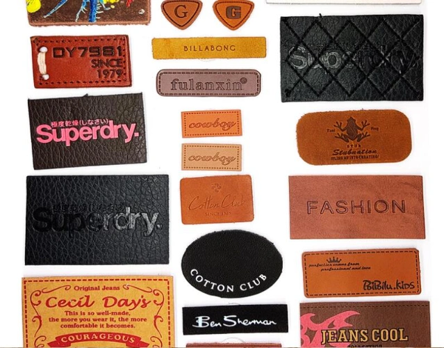 Custom Silk Screen Printing PU Leather Logo Labels