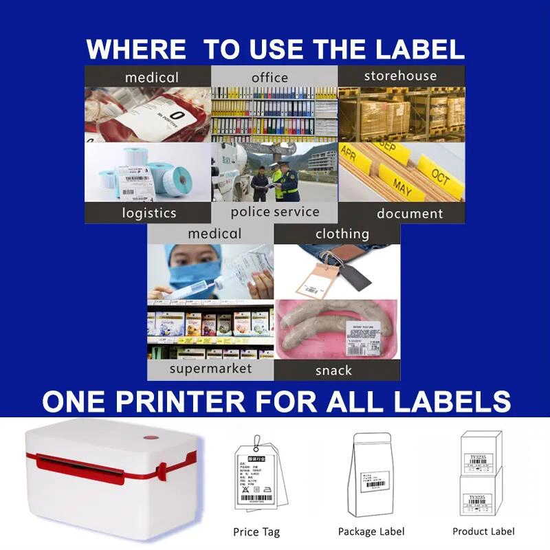 4X6 Mailing Shipping Label Postage Sticker Wireless Thermal Printer for Small Business