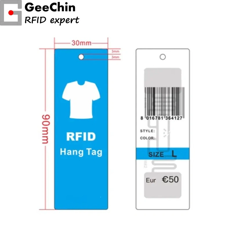 Customer Printing Garment Jeans Shoes Bag Clothing Hang Tag RFID Label for Inventory Retail Management
