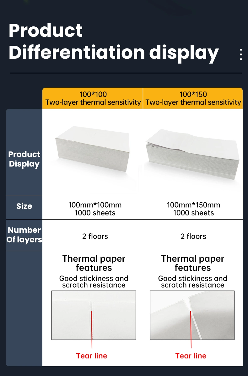 Manufacture Supply Waterproof A6 Waybill Stickers Fanfold 4X6 Direct Thermal Shipping Sticker Paper Label