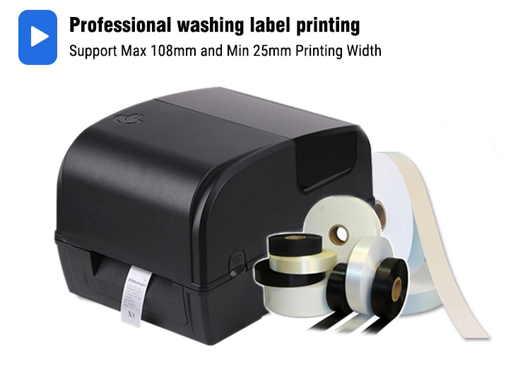 300dpi Direct Thermal &amp; Thermal Transfer Washing Label 4inch Printer Hcc-3064ta