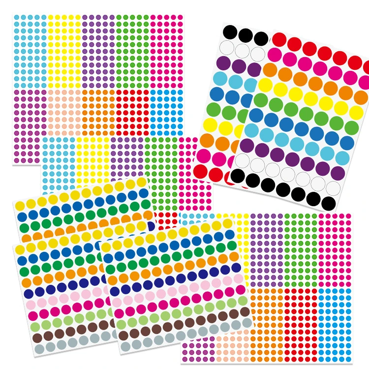 Amazon Color DOT Self-Adhesive Sticker Classification Mark Self-Adhesive 6mm12mm Color Round Label Sticker