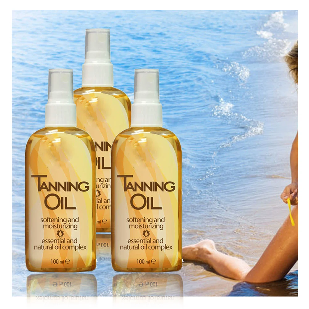 Private Label Tanning Oil Spray Fake Tan Dark Organic Natural Carrot Tanning Oil