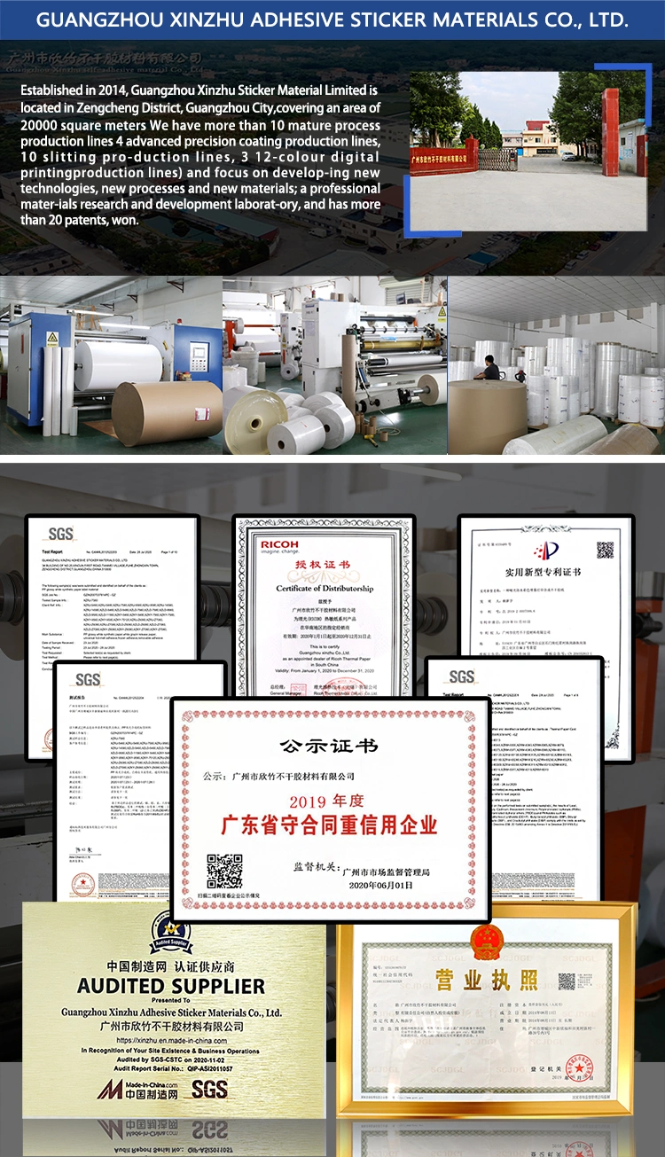 Medical Non-Woven High Temperature Material Tyre Glue Double Side Tape Label &amp; Packaging Sticker