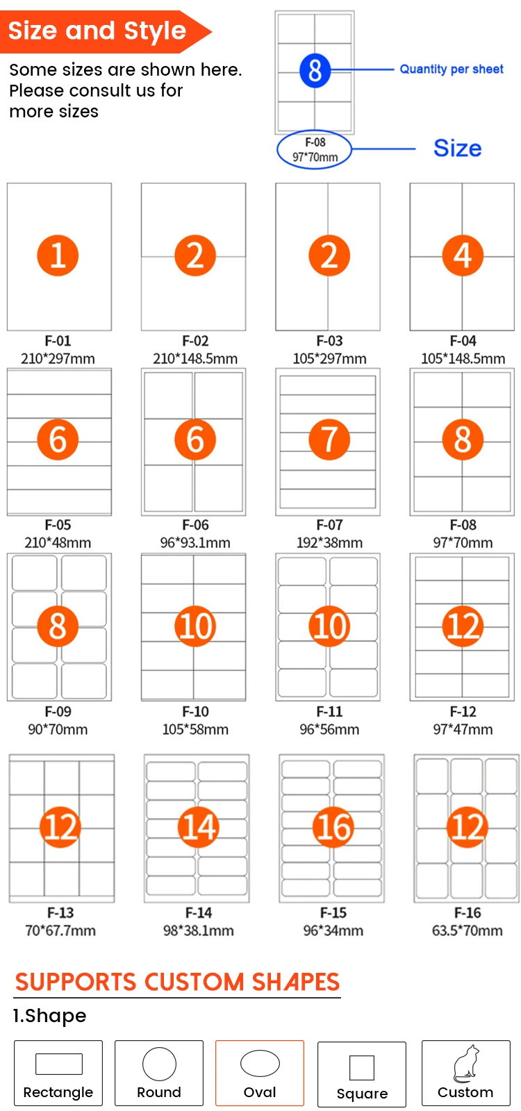 2 A5 Sheet Labels Per Sheet 210 mm X 148.5 mm