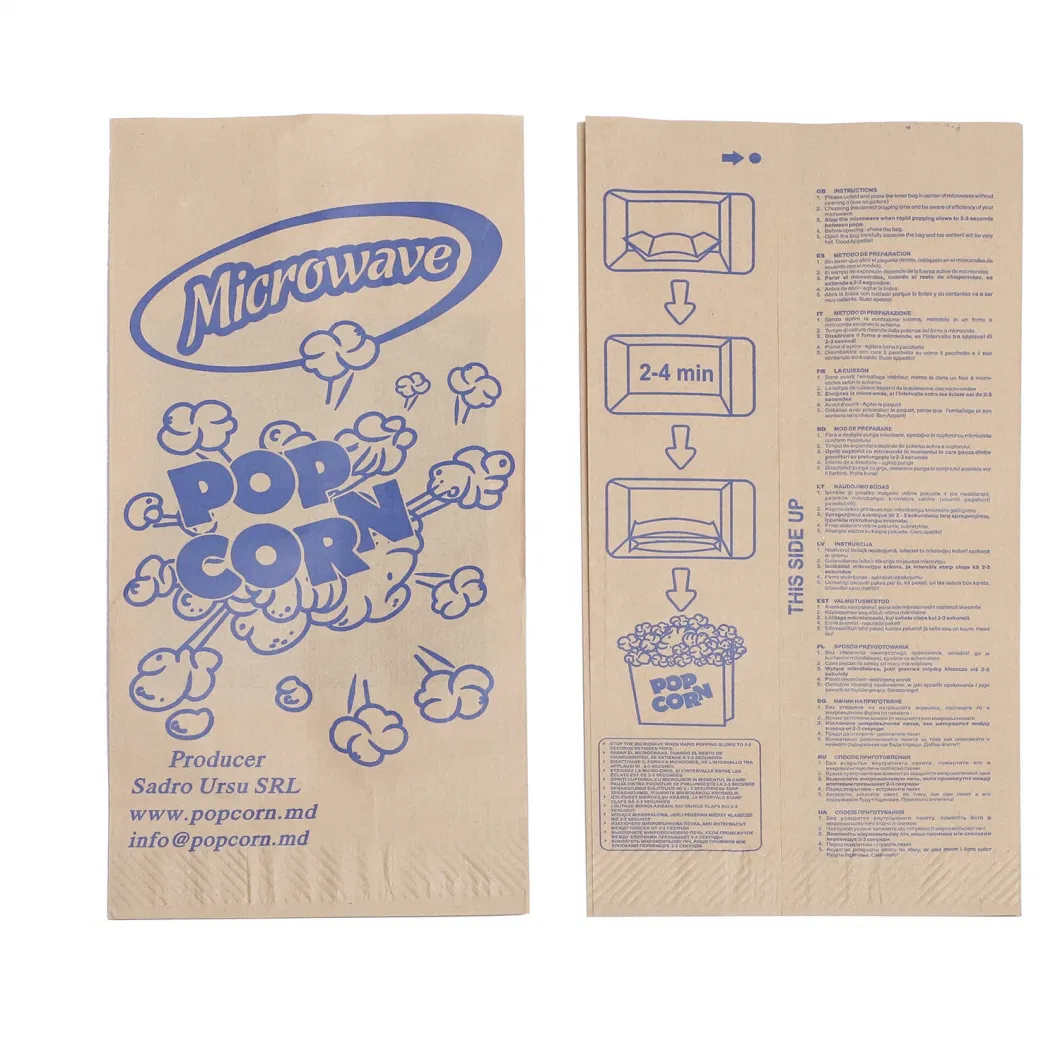 High-Quality, Oil-Proof, Waterproof, Custom-Printed Microwave Popcorn Bag