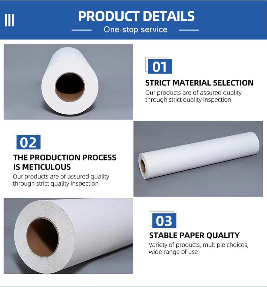 High Quality Thermal Transfer Roll Sublimation Paper 100GSM Thermal Transfer Paper