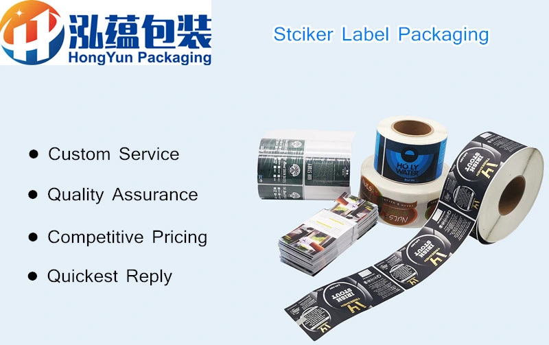 Customized Logo Cosmetic Tube Sticker Label in Roll