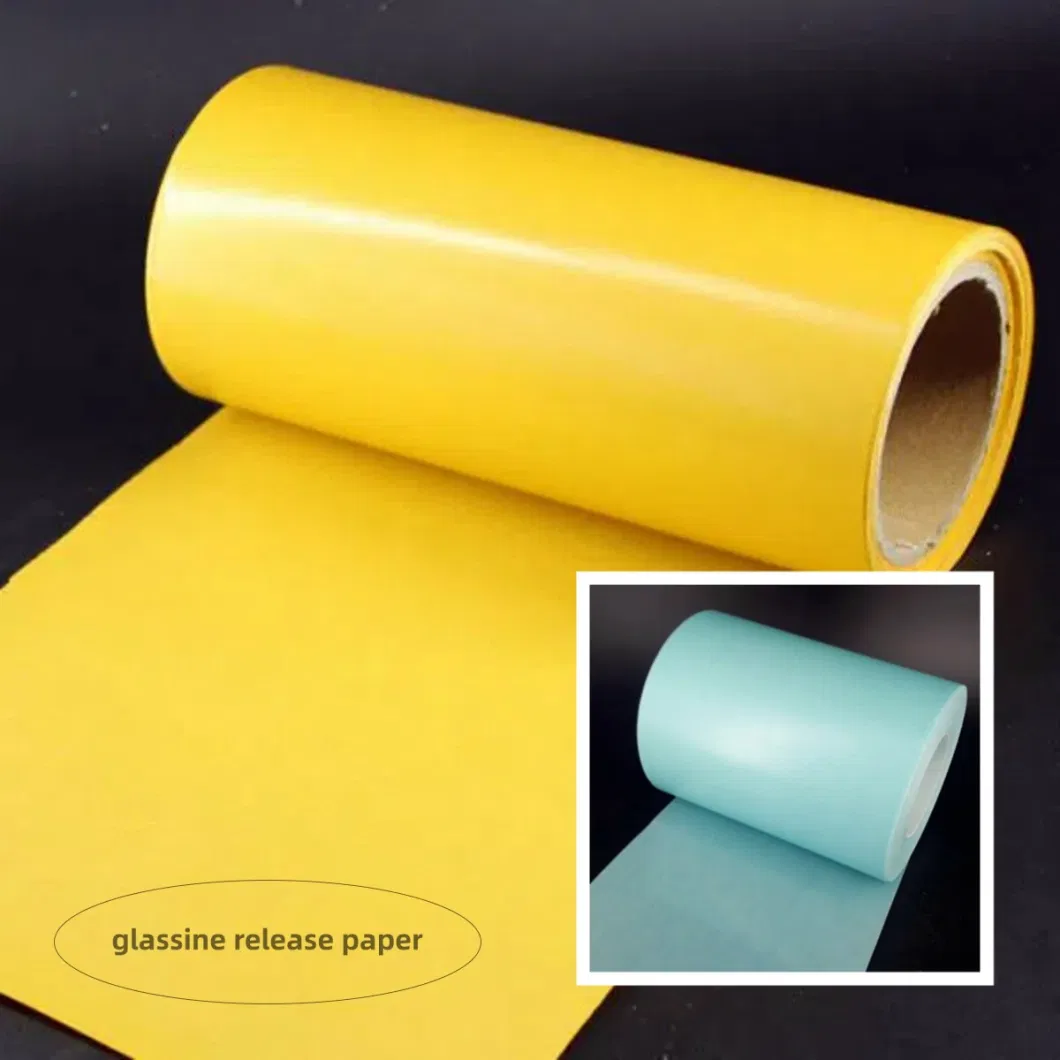 Acrylic Glue Top Coated Thermal Paper Double Sided White Glassine Paper