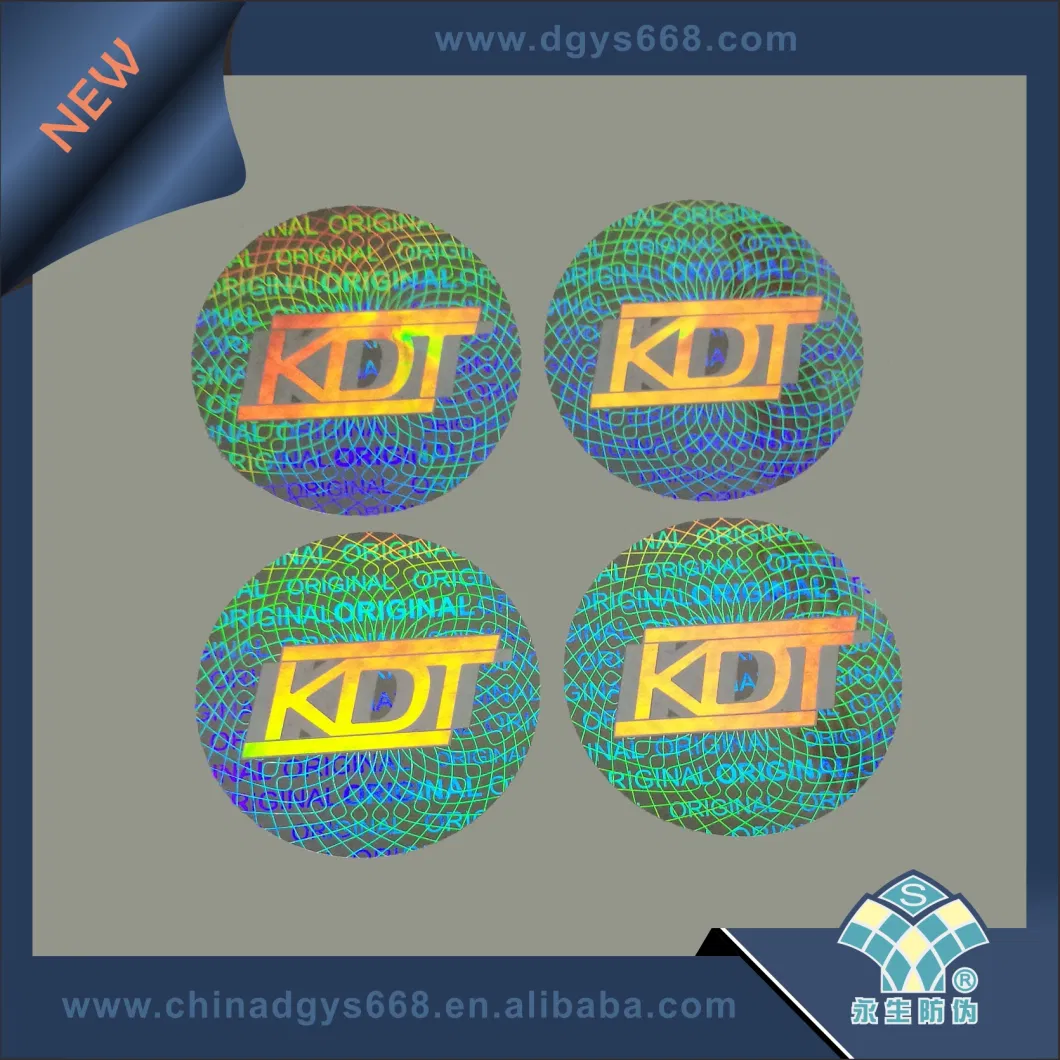 Custom Made Micro Text Clr Security Hologram Laser Sticker Labels