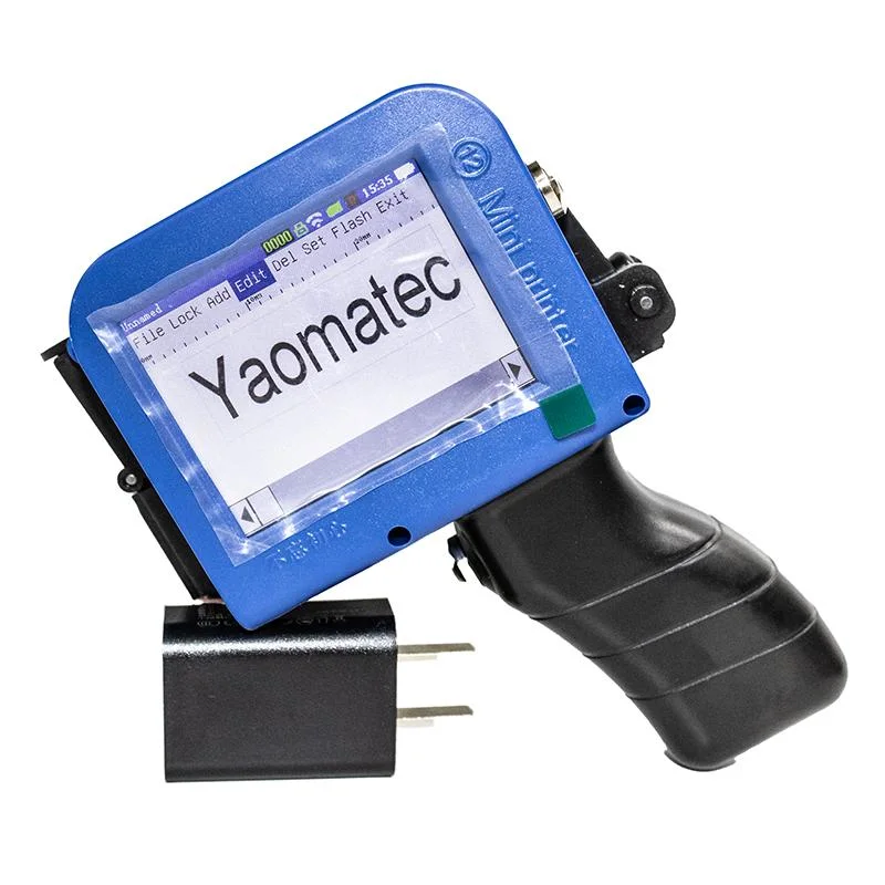Yaomatec 12.7mm Qr Bar Batch Code Date Logo Label Plastic Paper Bottle Portable Mini Handheld Thermal Inkjet Printer