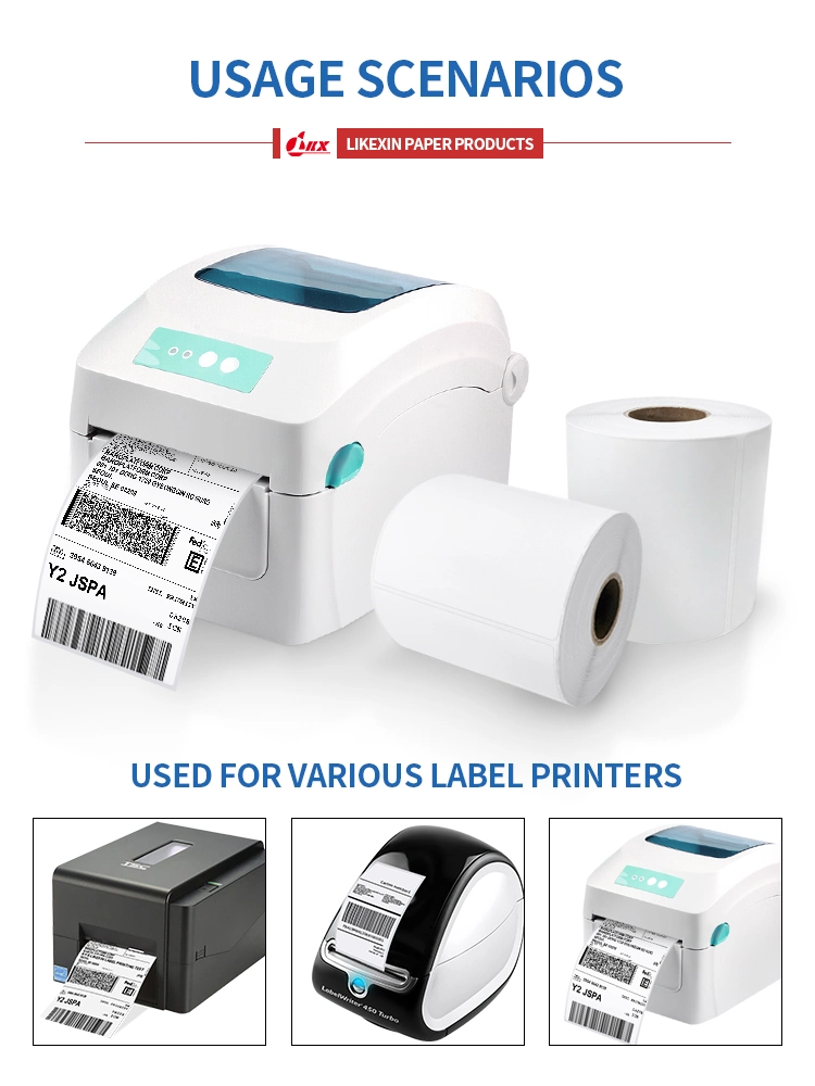 Likexin Free Sample Waybill Waterproof Express Shipping Sticker Rolls 4X6 Direct Thermal Labels