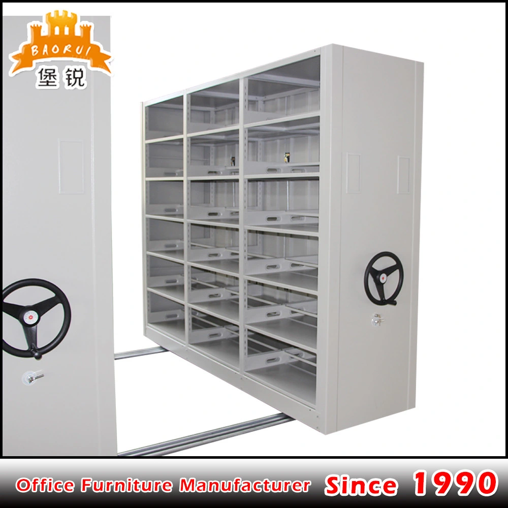 6 Layers Metal Furniture Electronic Compact Movable Shelving