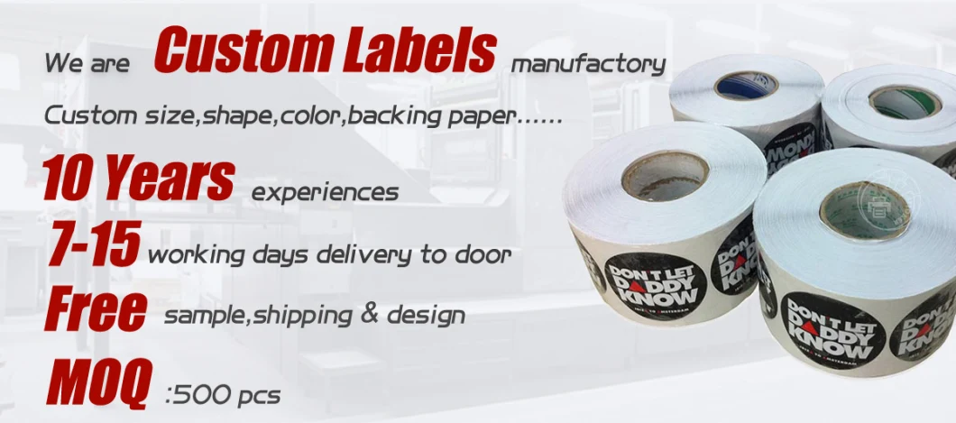 Printing Roll Spice Food Custom and Packaging Label Sticker