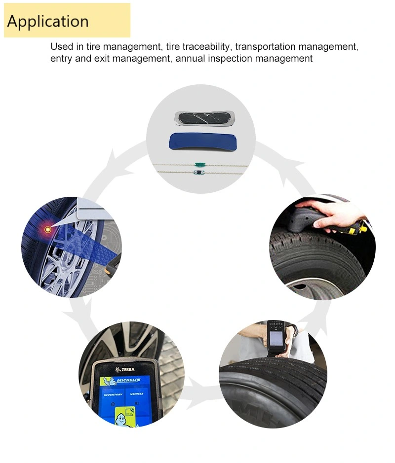 Tire Identification Tracking Management RFID Tag EPC Gen2 UHF High Temperature Resistance RFID Tags Tire Label