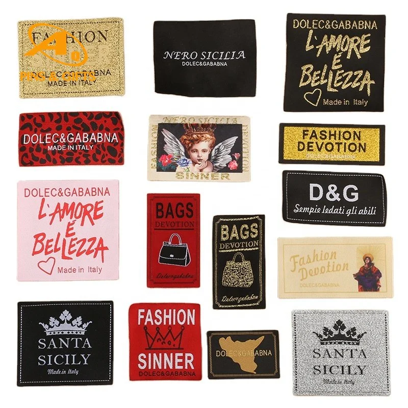 Wholesale Cheap Garment Tag Badges Design Custom Fabric as Women Woven Label