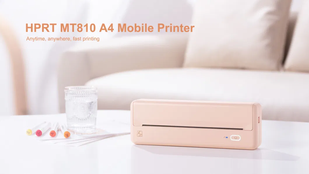 HPRT MT810 All in One A4 Portable Printer Thermal Handheld Wireless Photo Picture Label Mini Printer for Office Journey
