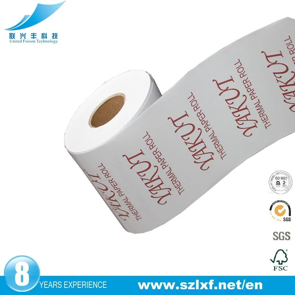 Factory Supply Self Adhesive Thermal Label Roll Custom Printed Thermal Sticker