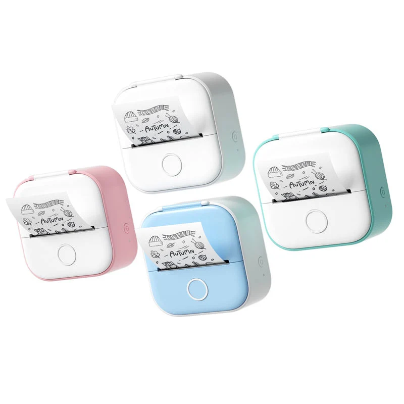 Mini Printer Kids Study Photo Mobile Phone Handheld Card Sticker Label Mini Portable Thermal Printer