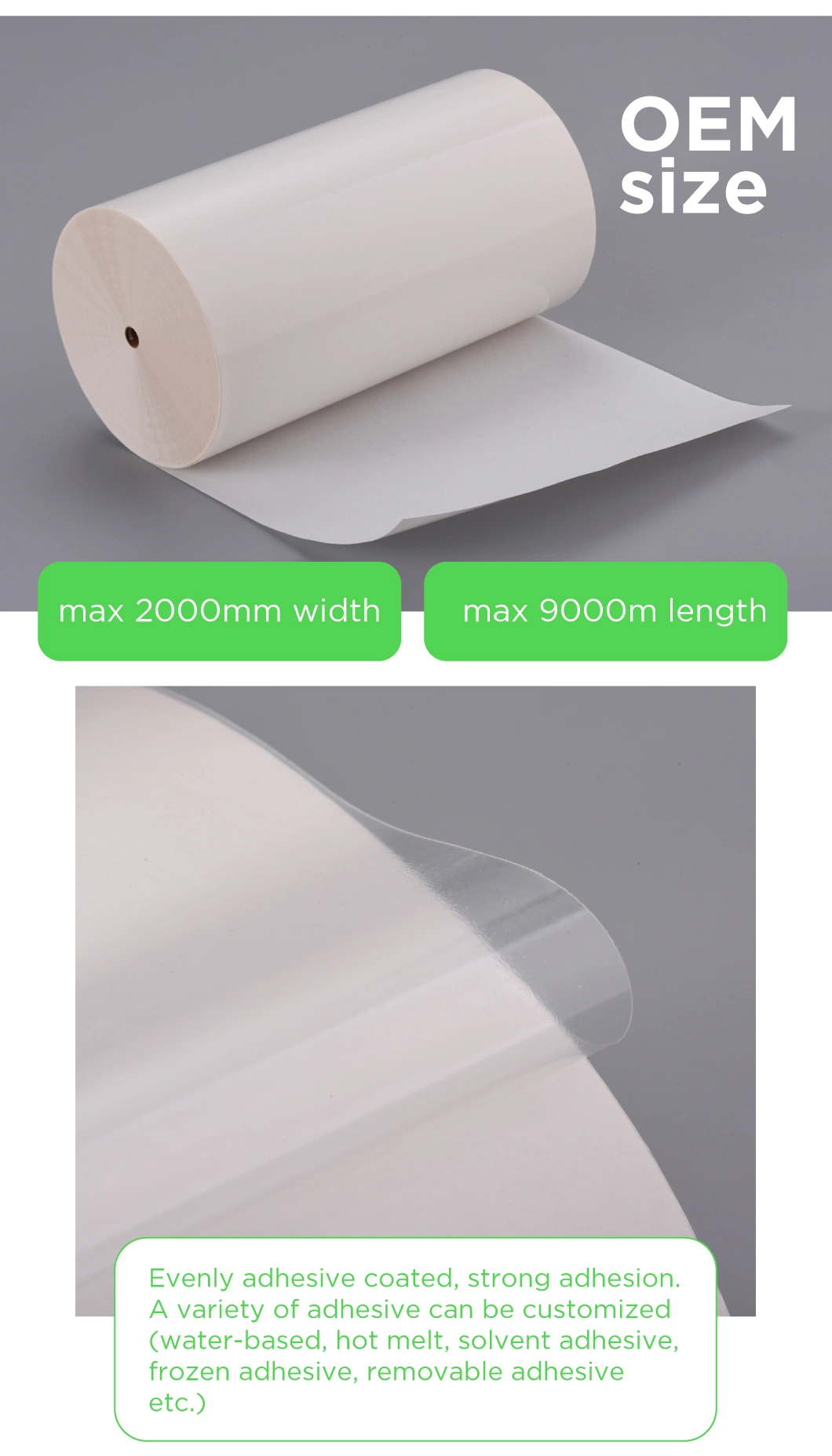 Jumbo Roll Paper BOPP Jumbo Roll Self Adhesive Paper Industrial Max Paper Self Adhesive Paper Roll Jumbo for Flexo Printing