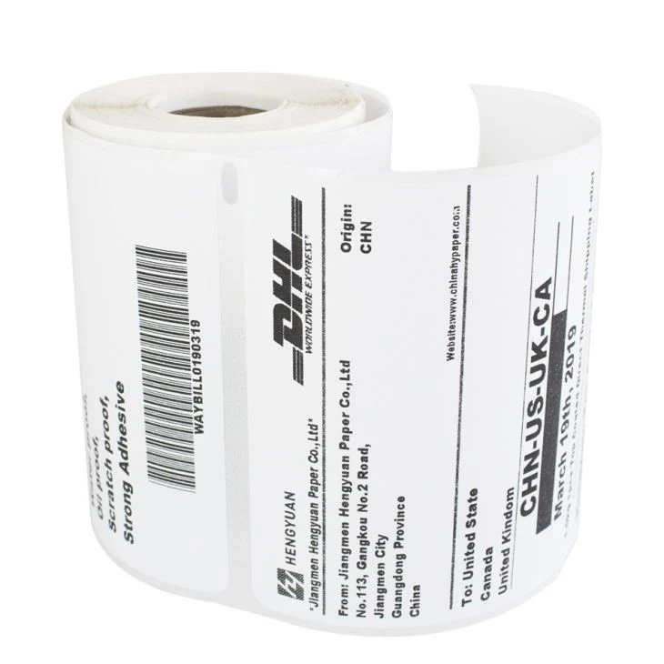 Good Quality Top Coated Self Adhesive Direct Thermal Label Paper in Jumbo Roll for Shipping Logistics Sticker Label