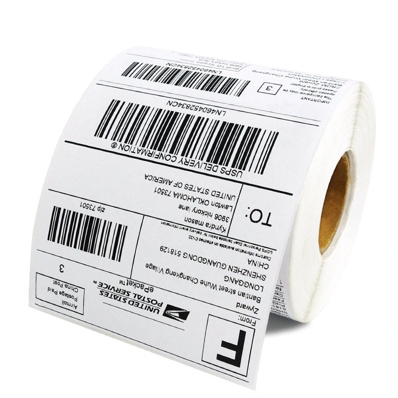High Quality Self Adhesive Custom 4 X 6 Thermal Shipping Printed Labels