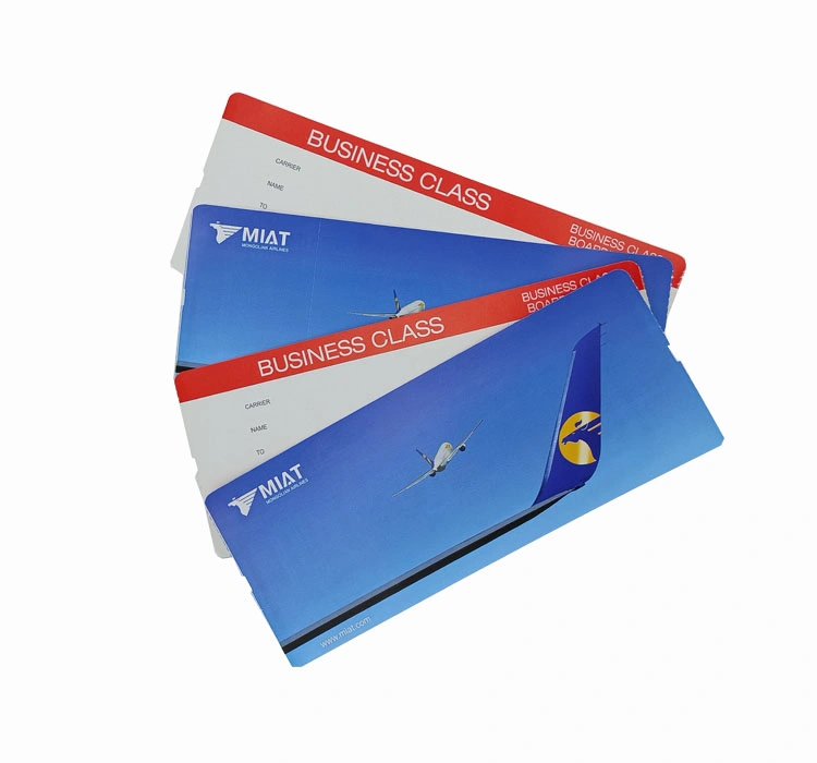 Airline Boarding Pass Paper Boarding Card Booking Flight Air Ticket High Quality Custom Cheap Thermal Paper